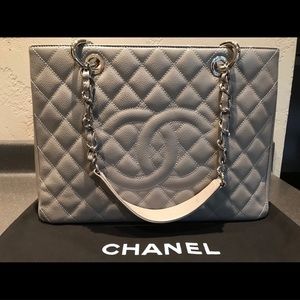 Chanel grey caviar